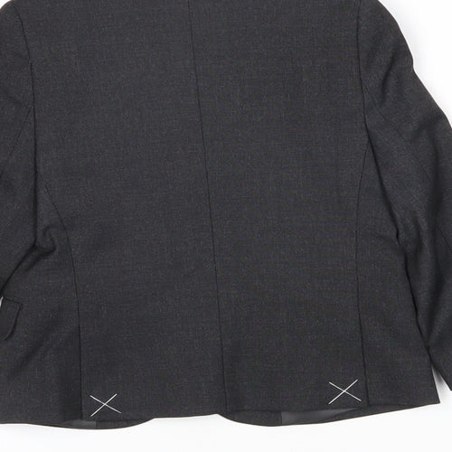 Marks and Spencer Boys Grey Ikat Jacket Blazer Size 2-3 Years Button