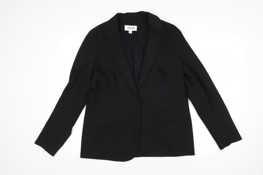 Jaeger Womens Black Jacket Blazer Size 10 Button