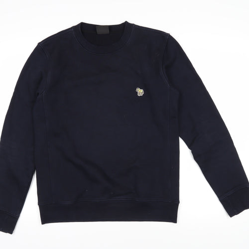 Paul Smith Mens Blue Cotton Pullover Sweatshirt Size S