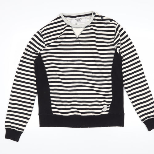 Fcuk Womens Multicoloured Striped Polyester Pullover Sweatshirt Size S Pullover