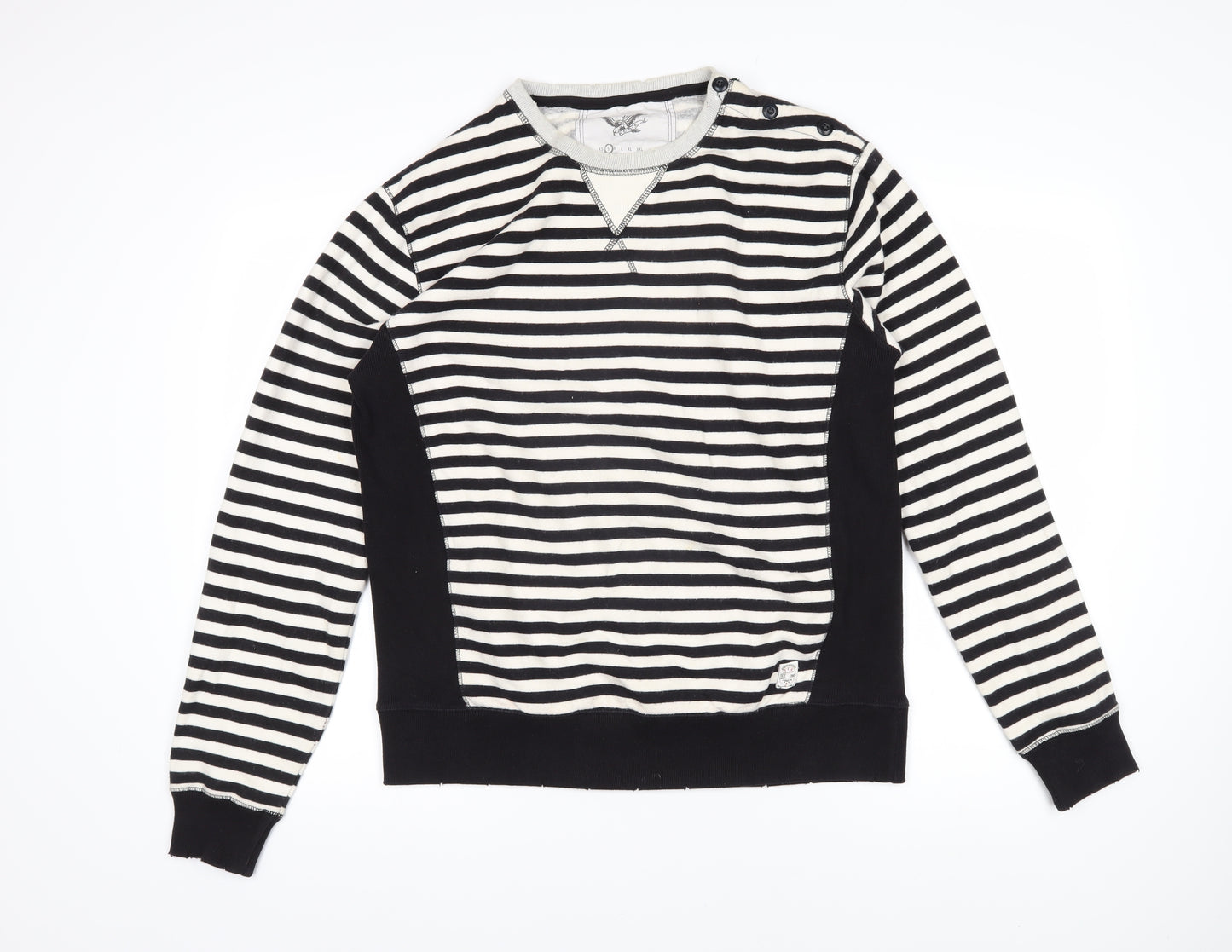 Fcuk Womens Multicoloured Striped Polyester Pullover Sweatshirt Size S Pullover
