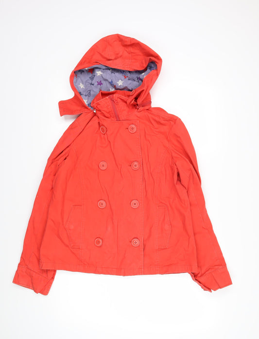 ROXY Womens Red Jacket Coat Size M Zip