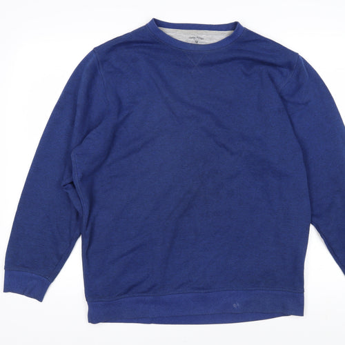 James pringle Mens Blue Polyester Pullover Sweatshirt Size L