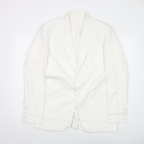 Imperial Stitch Mens Ivory Polyester Jacket Suit Jacket Size 40 Regular