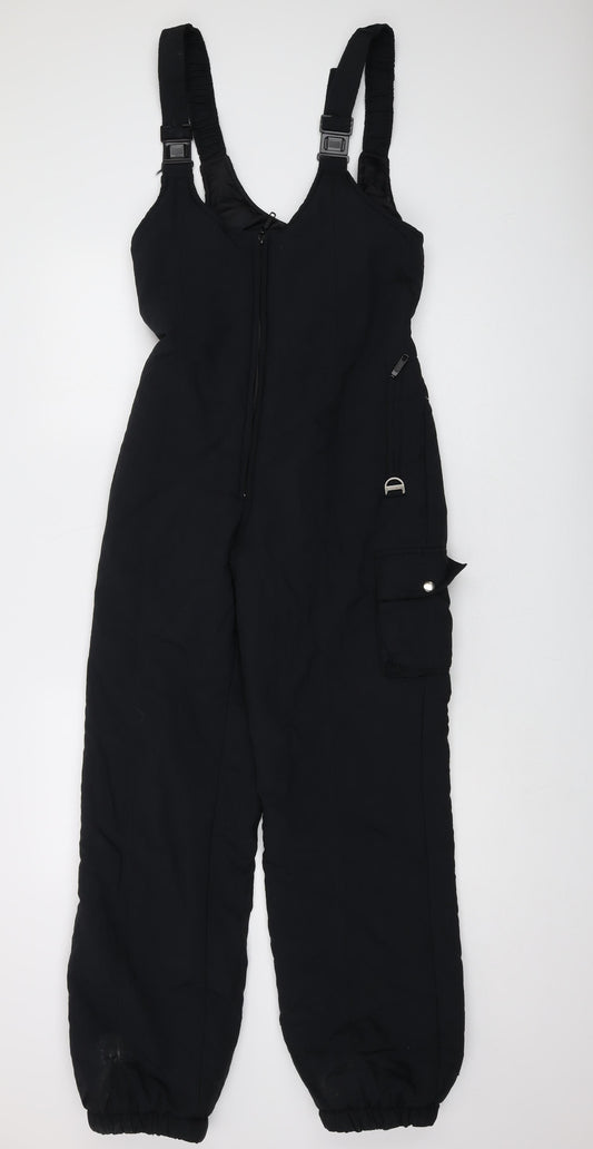 Rodeo Girls Black Polyester Jumpsuit One-Piece Size 14 Years Zip
