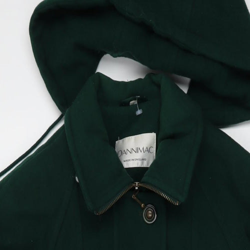 Dannimac Womens Green Overcoat Coat Size S Zip