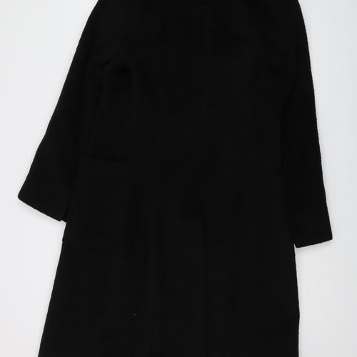 Oasis Womens Black Overcoat Coat Size 10 Button