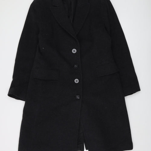 Pinta Womens Grey Overcoat Coat Size 14 Button