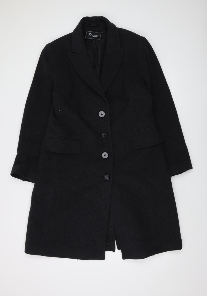 Pinta Womens Grey Overcoat Coat Size 14 Button