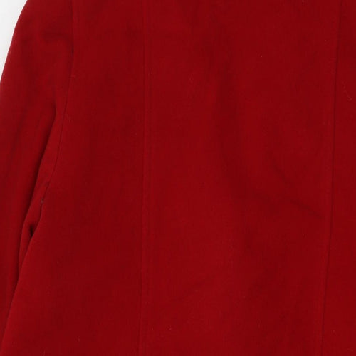 Kesta Womens Red Overcoat Coat Size 12 Button
