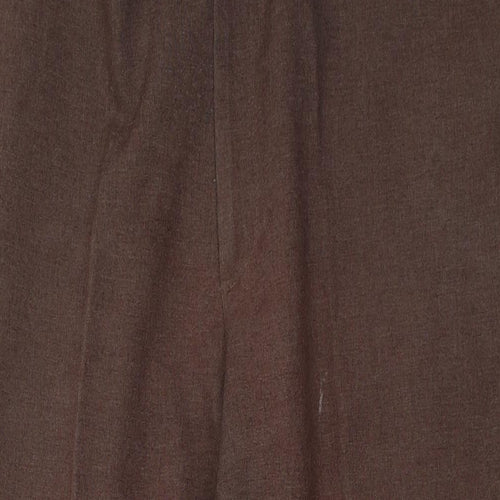 Farah Mens Brown Polyester Trousers Size 36 in L29 in Regular Button