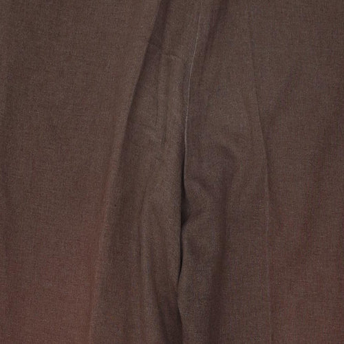 Farah Mens Brown Polyester Trousers Size 36 in L29 in Regular Button