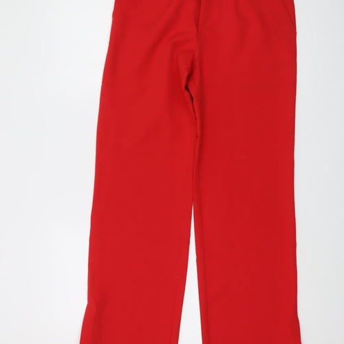 Sanctuary Womens Red Polyester Trousers Size 26 in L32 in Regular Button