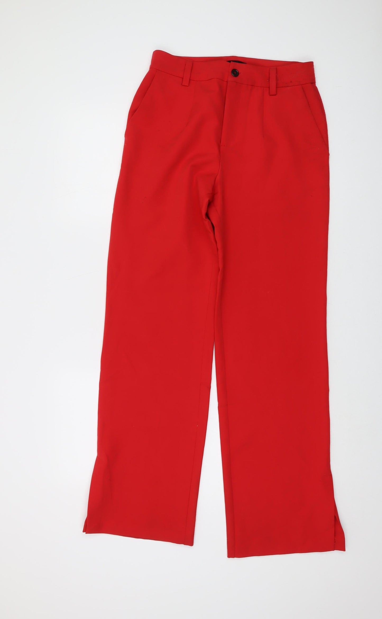 Sanctuary Womens Red Polyester Trousers Size 26 in L32 in Regular Button