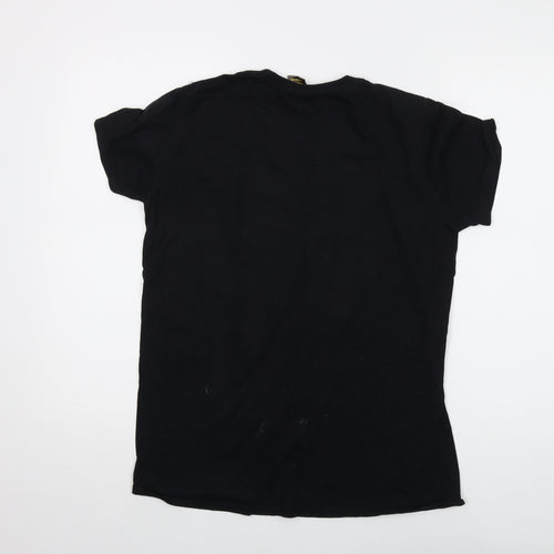 Batman Mens Black Cotton T-Shirt Size M Crew Neck