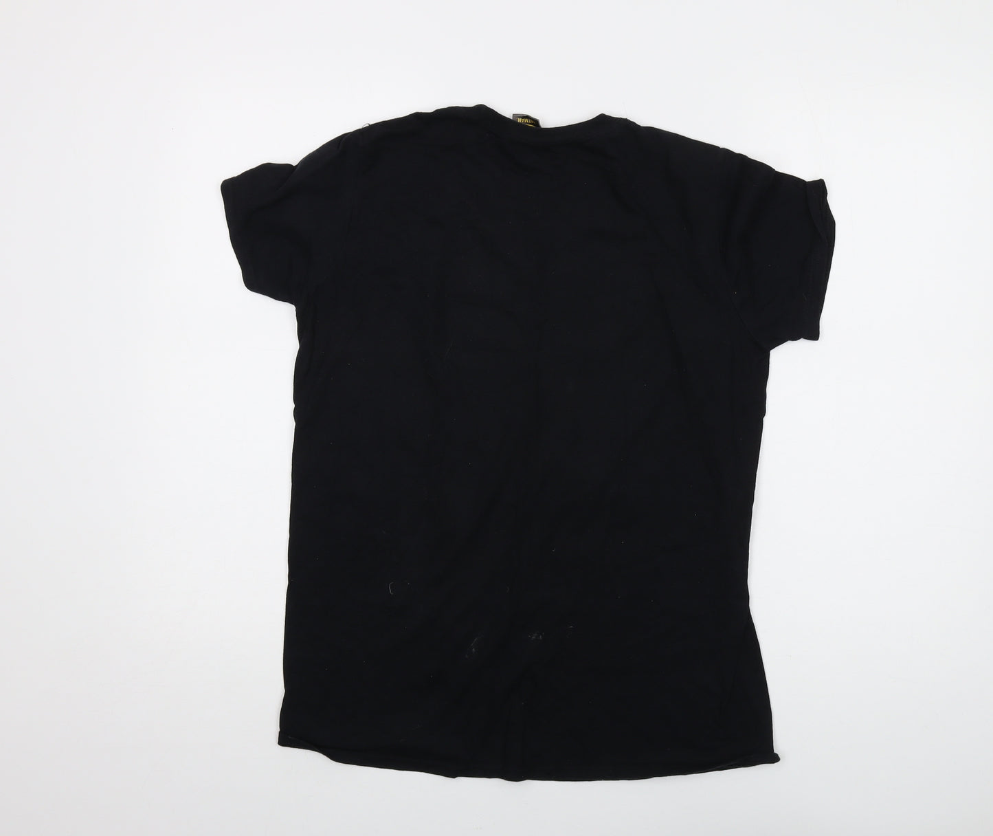 Batman Mens Black Cotton T-Shirt Size M Crew Neck