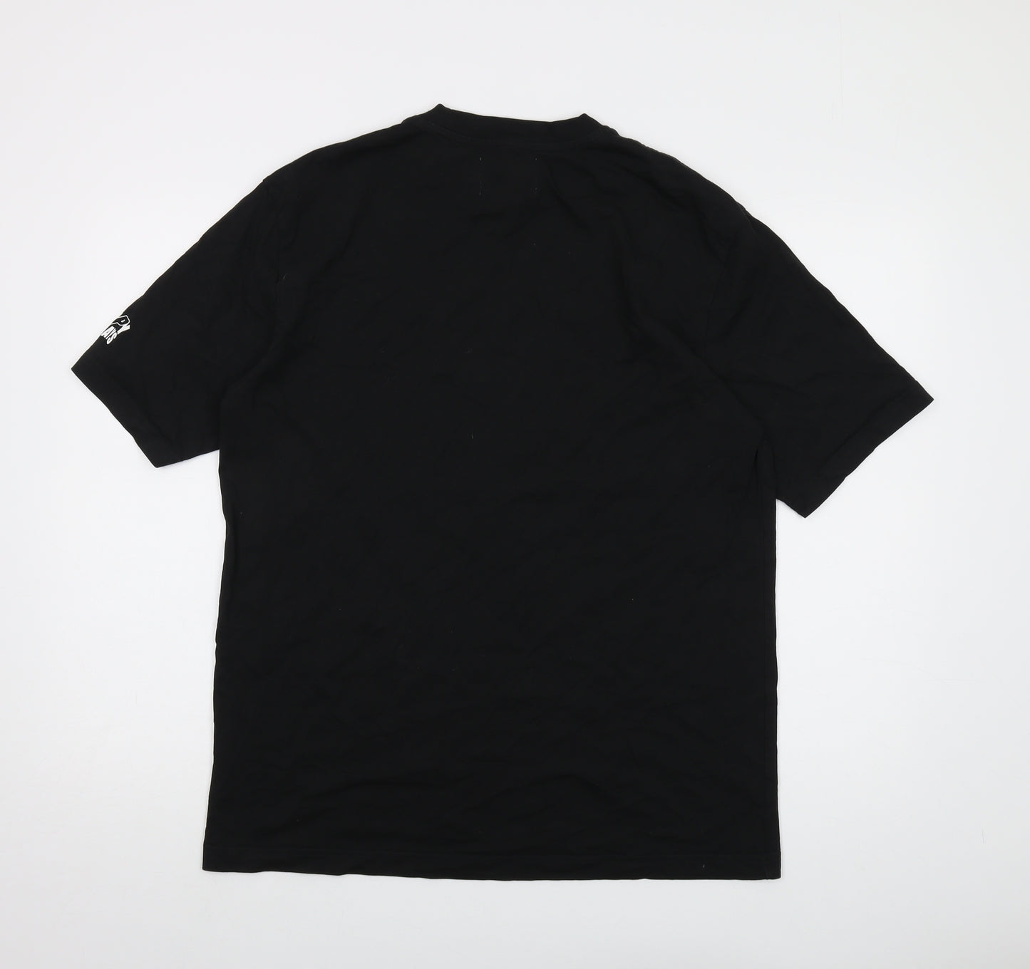 Happy Mondays Mens Black Cotton T-Shirt Size L Crew Neck