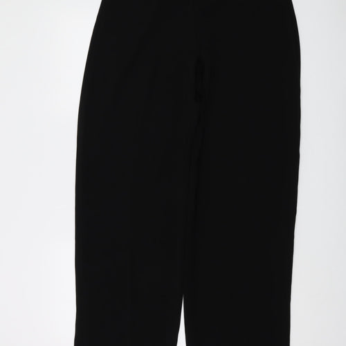 Yessica Womens Black Polyester Trousers Size 14 L31 in Regular Zip