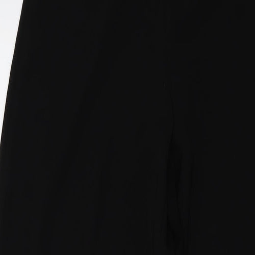 Yessica Womens Black Polyester Trousers Size 14 L31 in Regular Zip