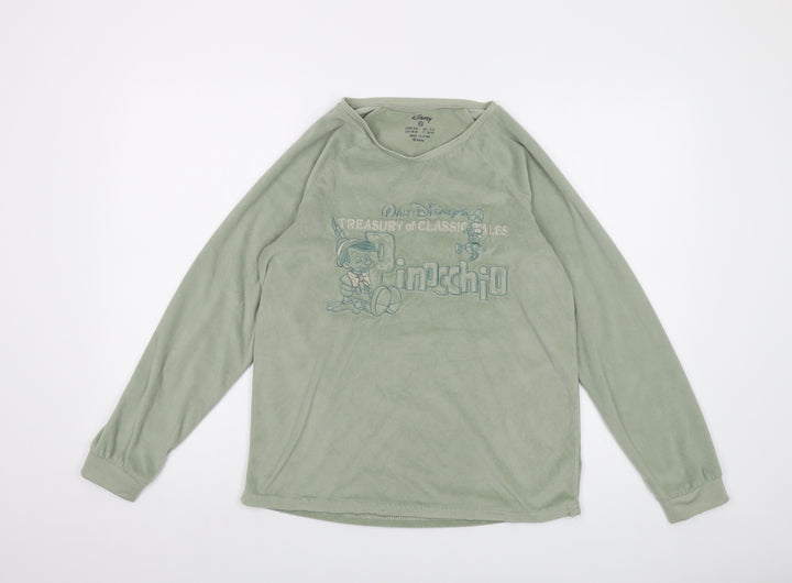 Disney Womens Green Polyester Pullover Sweatshirt Size 6 Pullover - Pinocchio