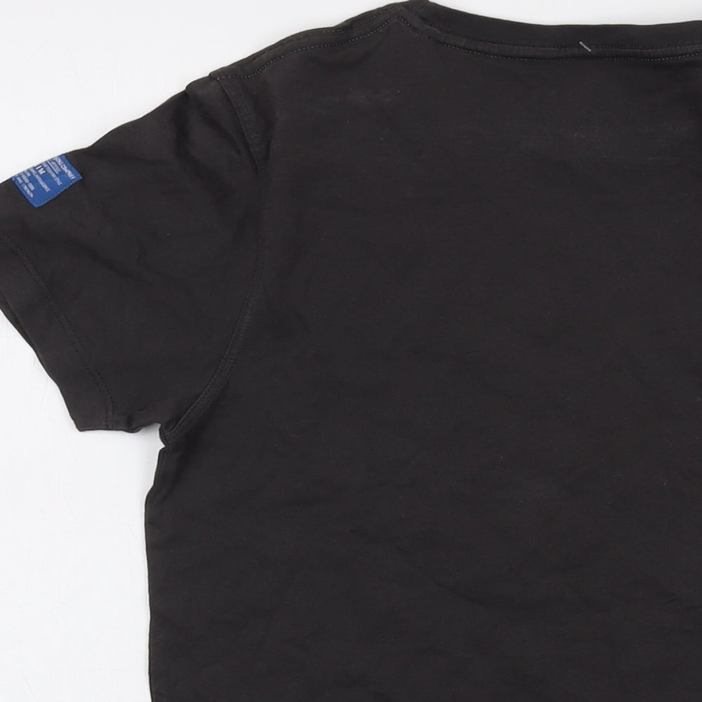 JACK & JONES Mens Grey Cotton T-Shirt Size S Crew Neck