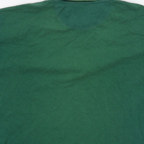 Henri Lloyd Mens Green Cotton Polo Size L Collared Button