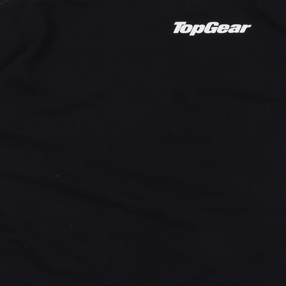 Top Gear Mens Black Cotton T-Shirt Size XL Crew Neck