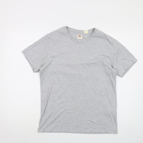 Levi's Mens Grey Cotton T-Shirt Size S Crew Neck