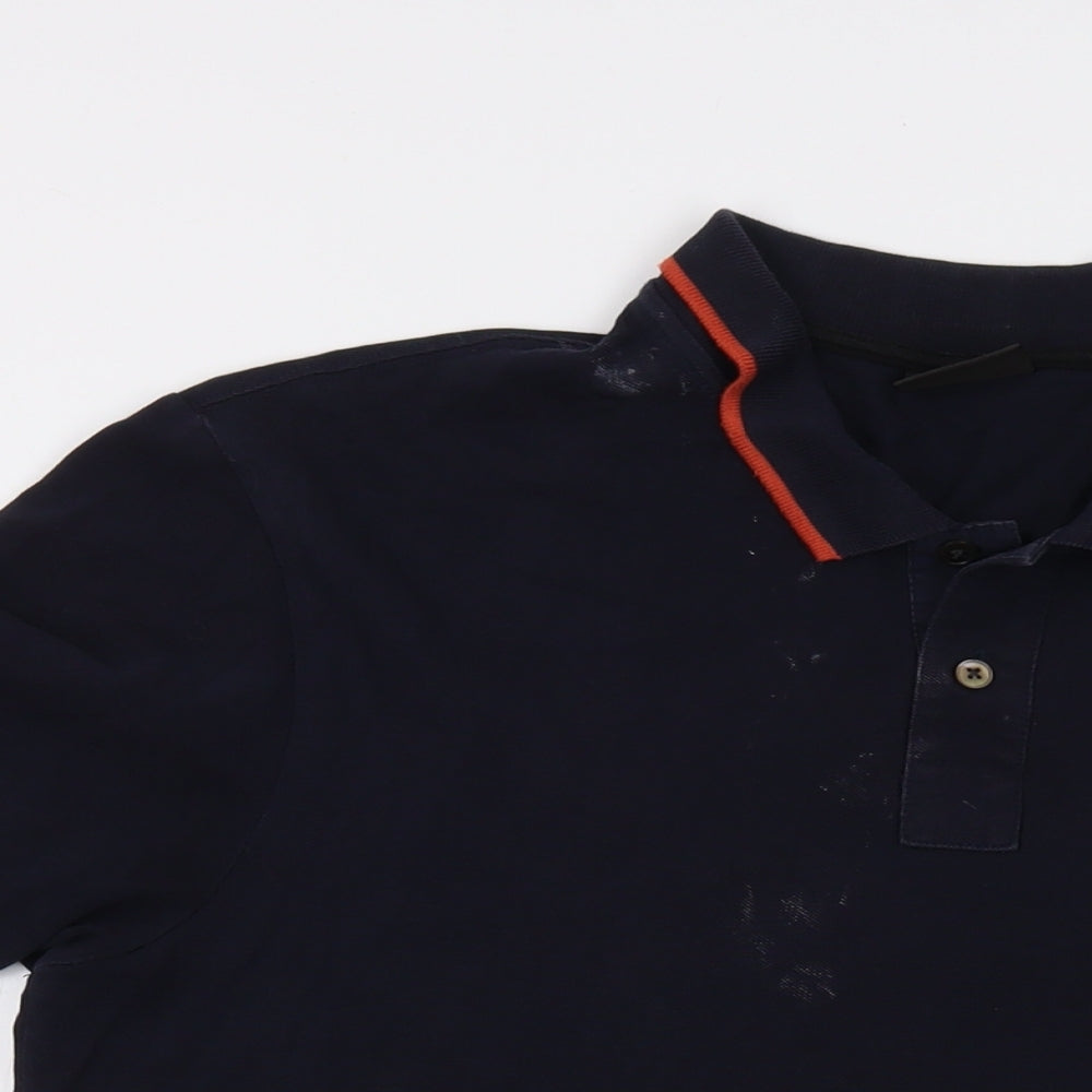 Paul Smith Mens Blue Cotton Polo Size L Collared Button