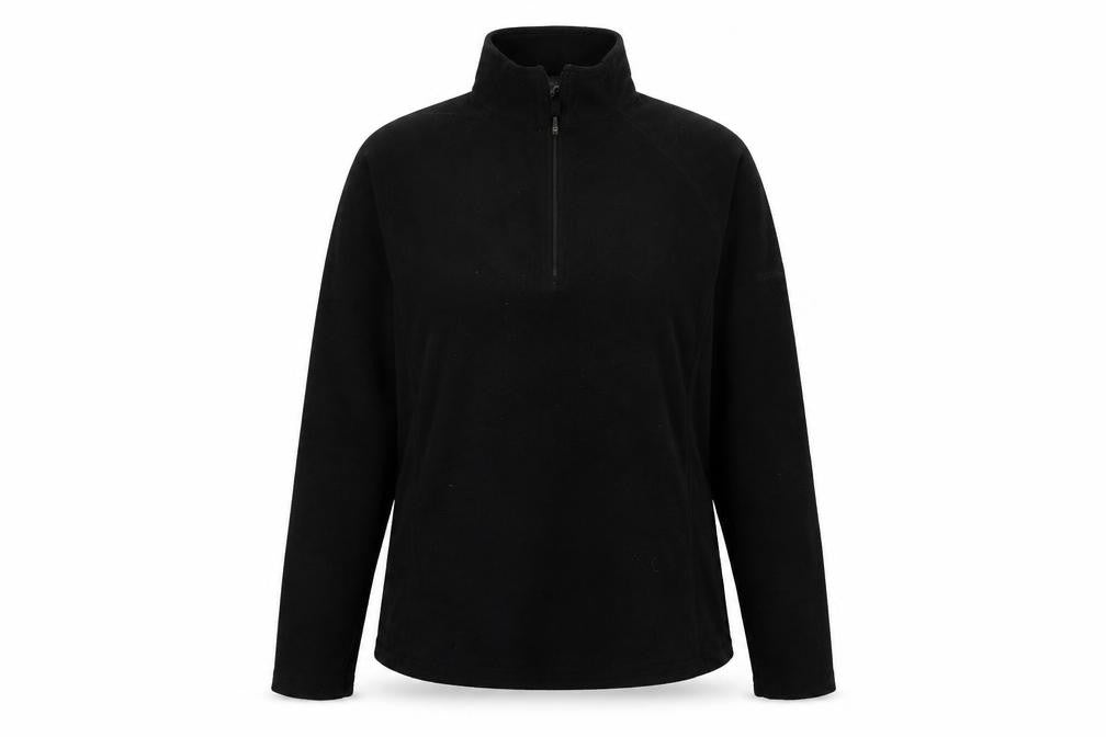 Front view of F. LL Compangolo women’s black polyester pullover sweatshirt, size UK 14, pullover