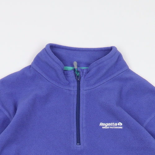 Regatta Womens Blue Polyester Pullover Sweatshirt Size 10 Zip