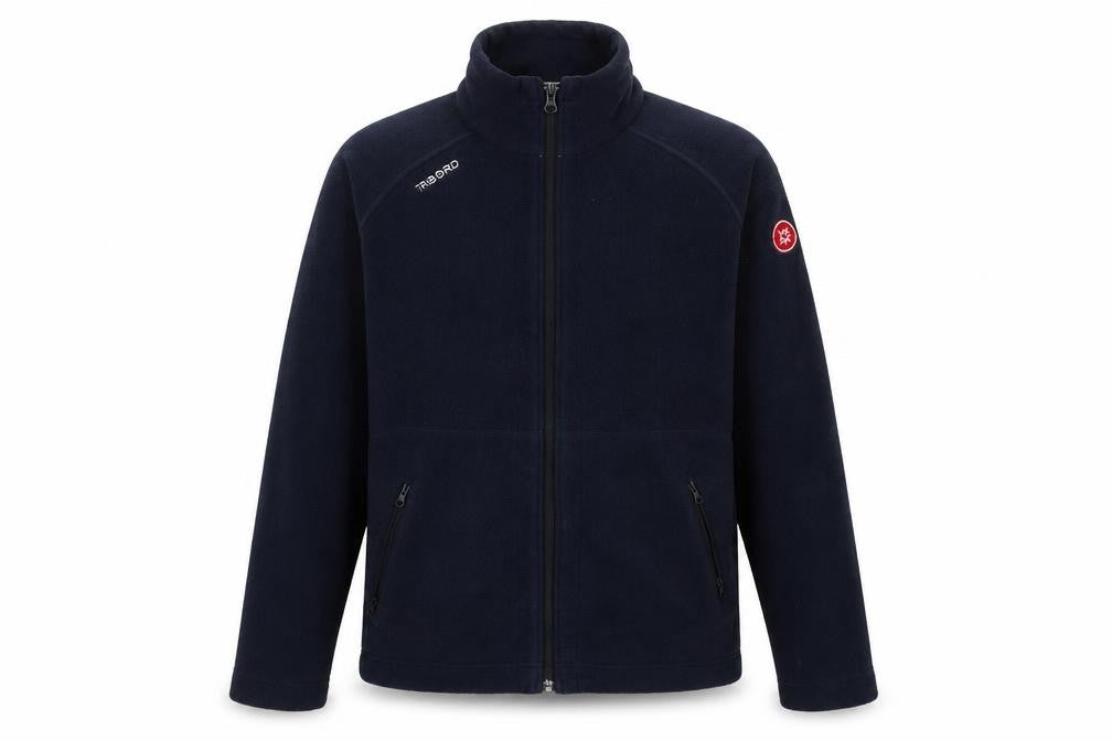 Front view of Tribord boys’ blue jacket, size 14, years zip