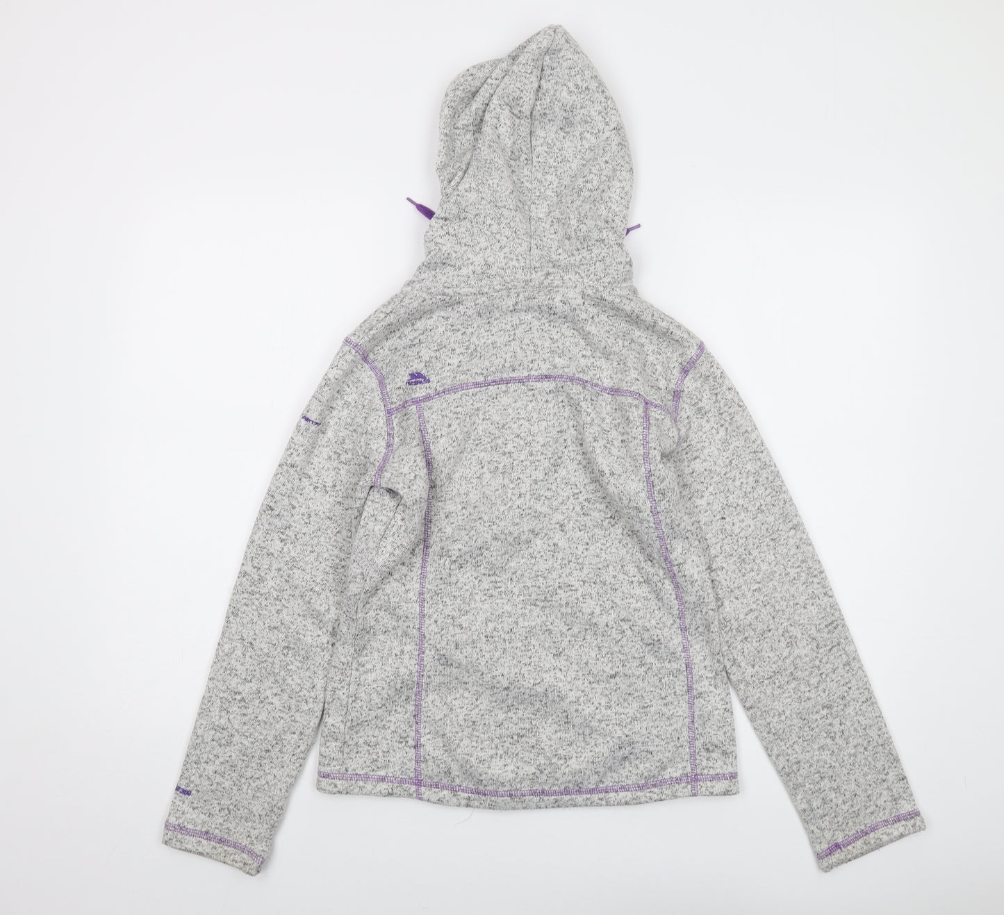 Mountain Warehouse Girls Grey Polyester Full Zip Hoodie Size 11-12 Years Zip