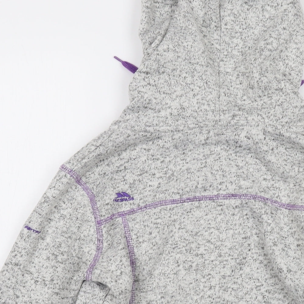 Mountain Warehouse Girls Grey Polyester Full Zip Hoodie Size 11-12 Years Zip