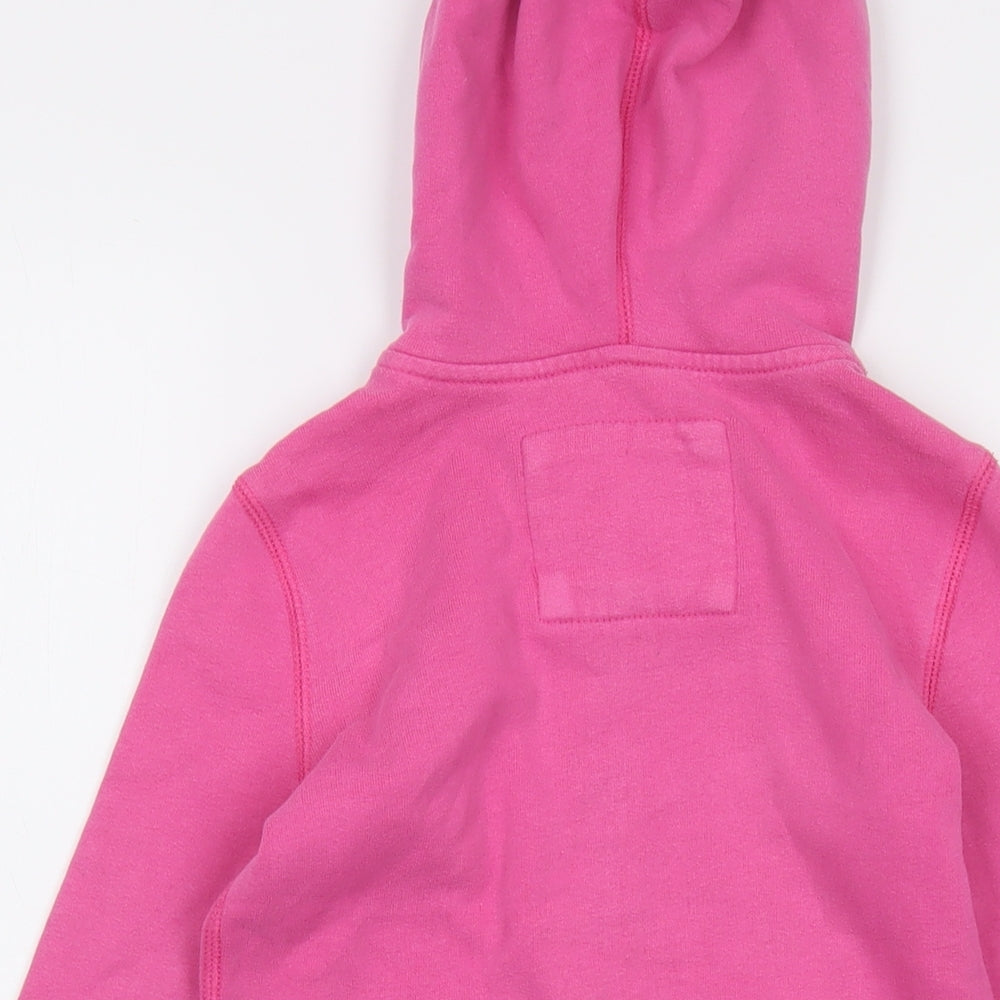 Abercrombie & Fitch Girls Pink Cotton Full Zip Hoodie Size S Zip