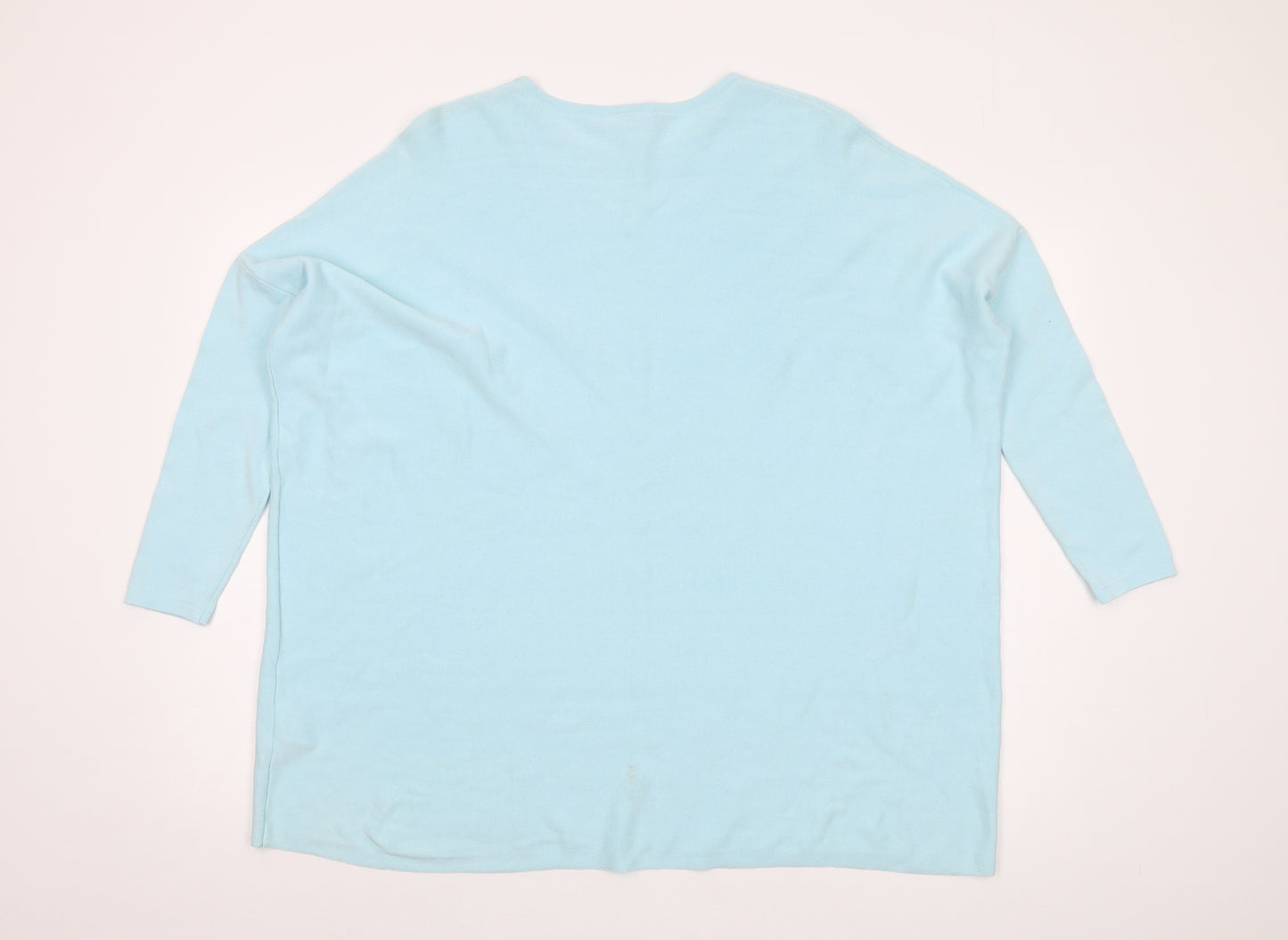 Masai Womens Blue Crew Neck Cotton Pullover Jumper Size S