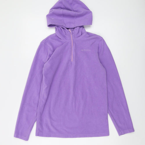 Mountain Warehouse Girls Purple Polyester Pullover Hoodie Size 13 Years Zip