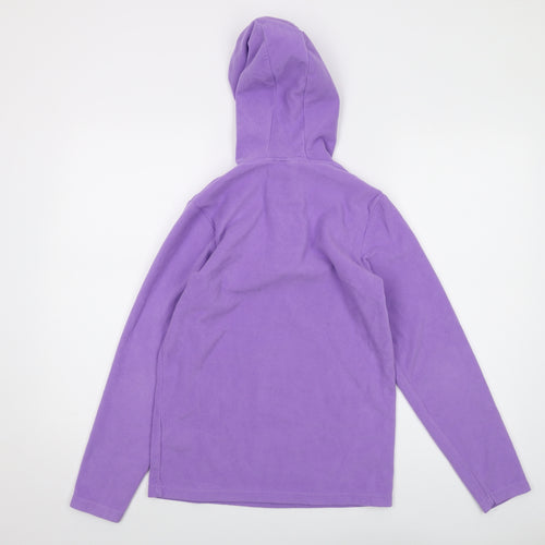 Mountain Warehouse Girls Purple Polyester Pullover Hoodie Size 13 Years Zip