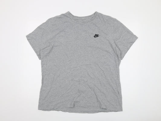 Nike Mens Grey Cotton T-Shirt Size XL Crew Neck