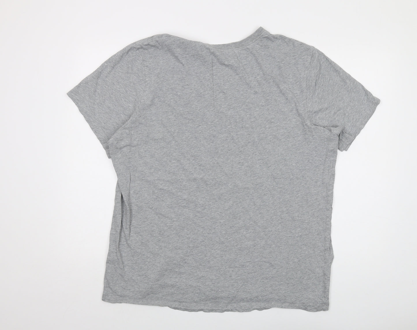 Nike Mens Grey Cotton T-Shirt Size XL Crew Neck