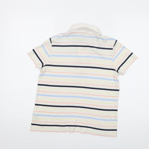 Maine Womens Multicoloured Striped Cotton Basic Polo Size 12 Collared