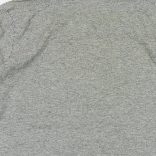 Converse Mens Grey Cotton T-Shirt Size M Round Neck