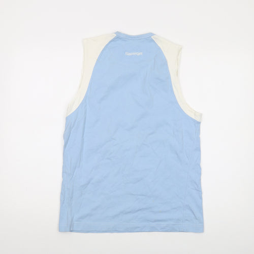 Slazenger Mens Blue Cotton T-Shirt Size L Roll Neck