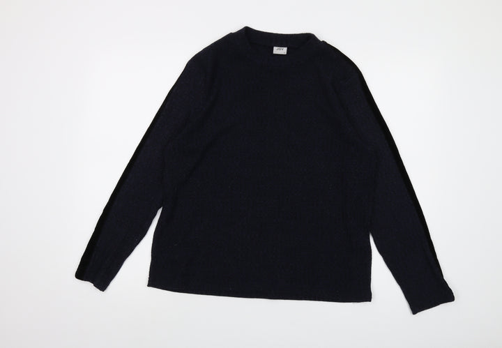 JDY Womens Blue Crew Neck Polyester Pullover Jumper Size XL