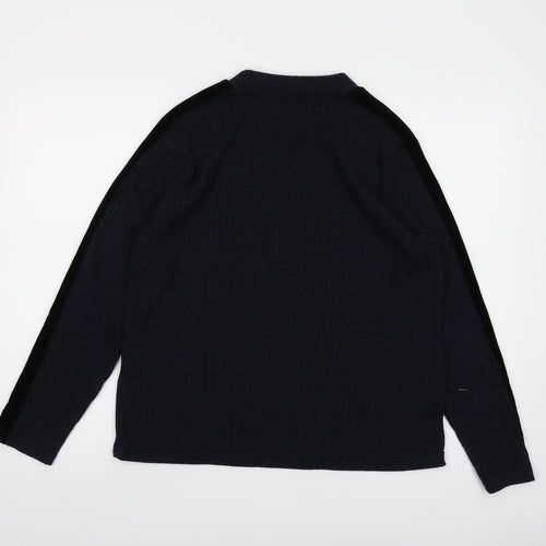 JDY Womens Blue Crew Neck Polyester Pullover Jumper Size XL
