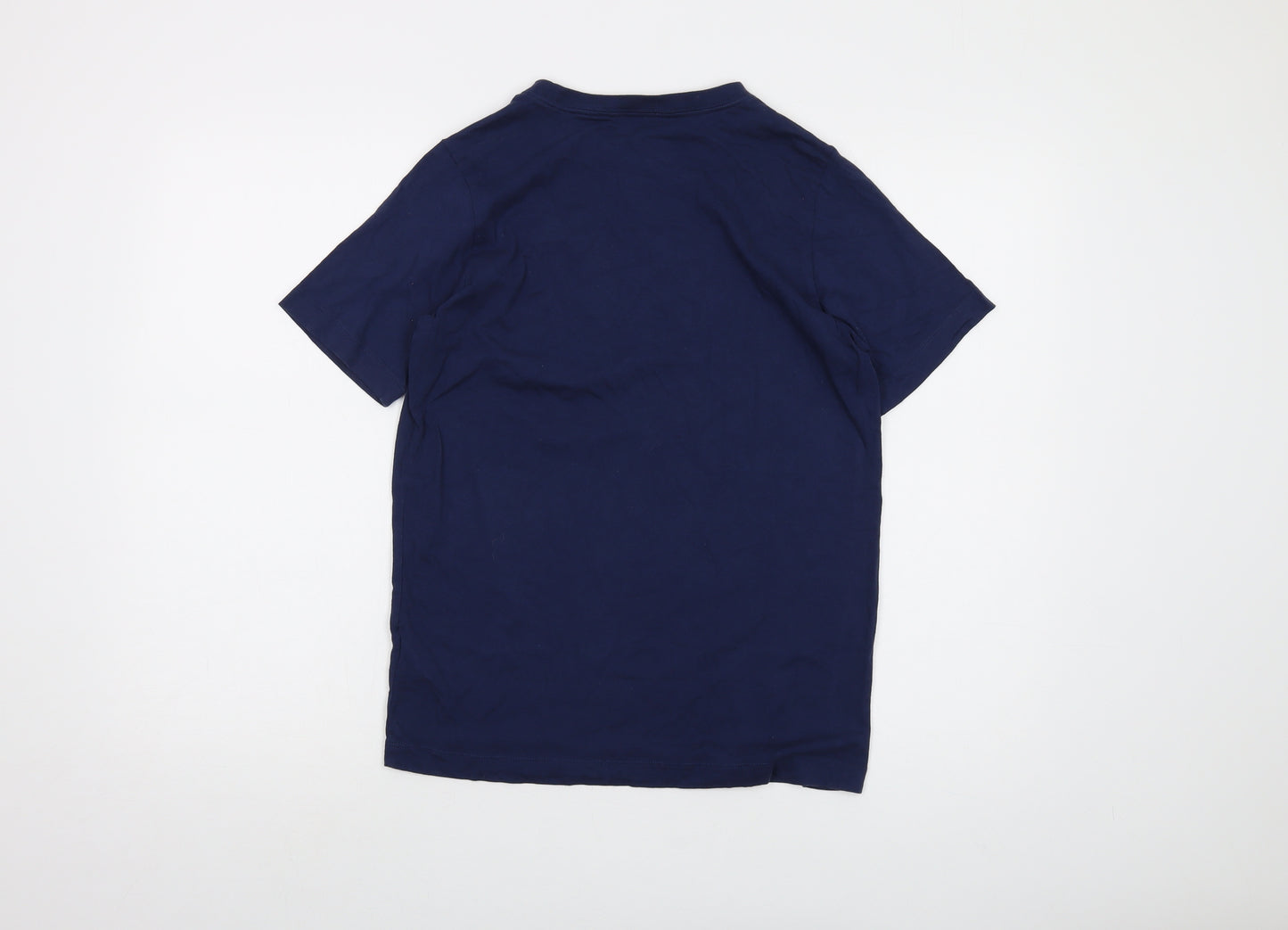 Nike Boys Blue Cotton Basic T-Shirt Size 11-12 Years Crew Neck Pullover