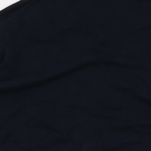Ben Sherman Mens Blue V-Neck Cotton Pullover Jumper Size XL Long Sleeve