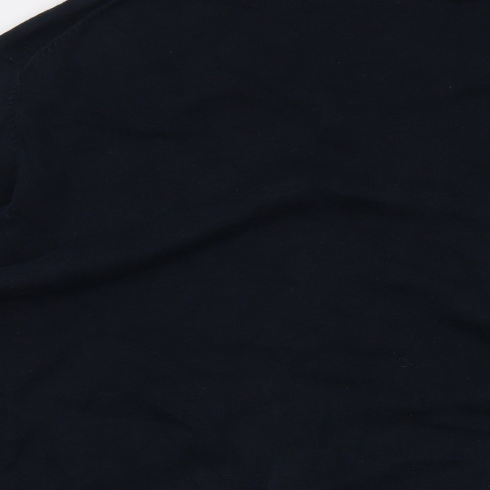 Ben Sherman Mens Blue V-Neck Cotton Pullover Jumper Size XL Long Sleeve