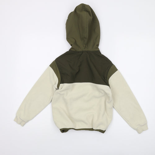 IKKS Boys Ivory Polyester Pullover Hoodie Size 8 Years Zip