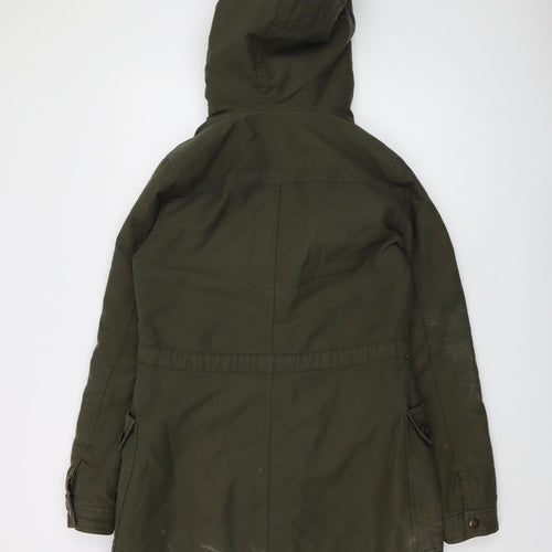 MODO Womens Green Parka Coat Size 6 Zip